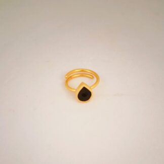 Little drop ring (black)